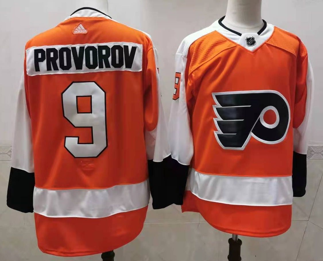Men Philadelphia Flyers 9 Provorov Orange Authentic Stitched 2020 Adidias NHL Jersey